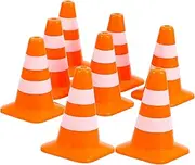 PERSELOSO 14pcs Mini Traffic Road Cones Play Cones for Imaginative Traffic Scenarios for Indoor Outdoor Pretend Play and Skill Development