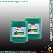 Canna Premium Quality Aqua Vega A & B 5L Pack Hydroponics Grow Nutrient