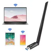 WiFi 6 USB Adapter Driver Free Dual Band 2.4G&5GHz USB WiFi Network 5dbi Antenna