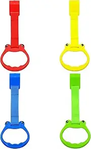 Playpen Pull Up Rings | 4 Pieces Baby Crib Pull Ring | Engaging Design Walker Crib Tool Ring | Stand Up Walking Training Tool for Infants and Young Children to Stand Up