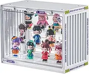 UONNO Acrylic Display Case,Container Box for Figures 3 Tier Adjustable Display Stand Dustproof Showcase for Collectible Pop Figures and Toys (Ivory White)