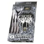 Harrows Silver Shark Speedline Hologram Flight Tungsten Look 21g Steel Tip Darts