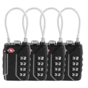 4Pcs TSA Luggage Locks 4 Digit Portable Travel Combination Locks Zinc Alloy ❥
