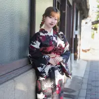 在飛比找Yahoo!奇摩拍賣優惠-夏季睡衣 情侶睡衣 日本和服正裝傳統和服化纖材質浴衣不易皺便