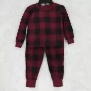 Jaclyn Infants Intimates Pajama 2 Piece Set Buffalo Check Red Plaid 9M New