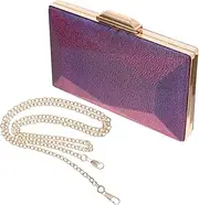 [ANDRESLAD] Geometric Evening Purse Gradient Dinner Bag for Party Shoulder Bag Buckle