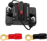 ULTECHNOVO Circuit Breaker 30a Manual Reset for Car Audio Boat Rv 12v-48v Dc Auto Circuit Breaker Solar Disconnect Switch