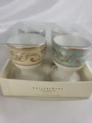 Pottery Barn Floral Egg Cups set of 4 New, Sealed In Box Easter