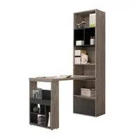 在飛比找ETMall東森購物網優惠-Boden-喬達L型多功能書櫃+書桌組合(2尺單抽開放式書櫃