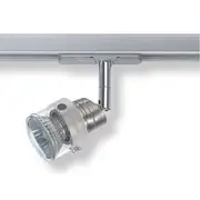 TE Series Mains Halogen Track Spotlight Glass Shade Satin Chrome Superlux Lighting TE103-SC