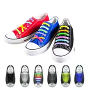 Easy Lazy No Tie Elastic Silicone Shoe Laces Cool Guy Sports Shoelaces Unisex