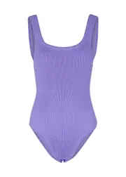 Hunza G Seersucker Swimsuit - Lilac - One Size One Size
