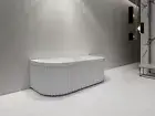 1500/1700*750/800*580mm ARTEMIS Matt White Back to Wall Bathtub Non-Over Flow