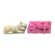 Alpacas Silicone Mold Cartoon Flower Pots Mold Wax Box Tray Molds