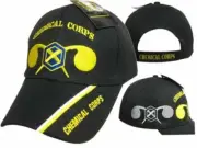U.S. Army Chemical Corps Shadow Black Embroidered Cap Hat Licensed X1