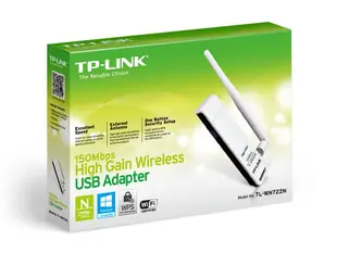 【S03 筑蒂資訊】TP-LINK TL-WN722N 150M 高增益USB無線網路卡 提供可拆卸的4dBi高增益天線