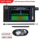 100KHz-149MHz SDR Shortwave Defined Radio FM 4.3-in IPS LCD CW AM SSB WFM FM
