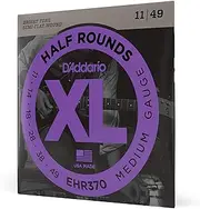 D'Addario EHR370 Half Round Electric Guitar Strings, Medium, 11-49