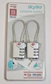 2 x TSA Approved Luggage Locks with 3 Digit Combination Lock Durable Stainless S
