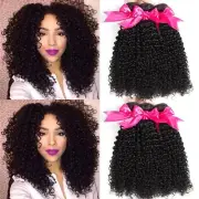 Hermosa 10A Curly Human Hair 3 Bundles 12 14 16 inch 100% Unprocessed Brazili...