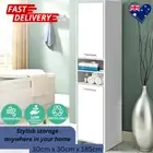 Artiss 185cm Bathroom Cabinet Tall White Cupboard Modern Storage Gift AU Stock