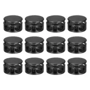12pcs Double Hole Spring Cord Locks End Toggle Stoppers Matte Black