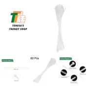 60pcs Cable Zip Ties, Plastic Nylon Ties Wraps, 35-Inch / 900mm Self-Locking ...