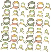 80Pcs Oil Hose Clamps Plated Spring Clips for Tubing to Lightweight Easy to Install for Automotive Motorcycle Plumbing Applications