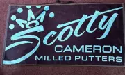 Scotty Cameron “Scotty” Script Golf Towel - Black / ScottyBlue - New