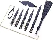 SM Sex Toys For Men And Women, Bondage Sex Toys, Leather Adjustable Hand And Foot Cuffs, Whips, Flirting Blindfolds And Collar Combinations