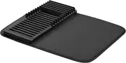 Amazon Basics Plastic Drying Rack with 2 Mats, 41x46cm - Black