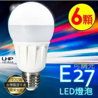 在飛比找樂天市場購物網優惠-【6顆入】LHP 可調光LED燈泡-白光/黃光 E27 台灣