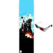 Fruity Griptape (9x33) Anaglyph Rat with 3D Glasses