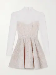 [RIME ARODAKY] RIME ARODAKY - Frankie Cutout Embroidered Tulle Mini Dress - White - FR 36 FR 36 White