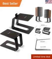 Universal Desktop Monitor Stand Pair for Speakers - Heavy-Duty & Elegant Design