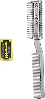 Pet Hair Thinning Comb Dog Hair Trimmer Hair Cutter Comb with Extra Blade Dual-end Double-sided Dog Comb Pet Grooming Tool Silver