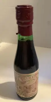 Hiney Brothers Natural Grape Juice Small Bottle 1980’s California Sealed Adv