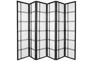 Cross Room Divider Screen Black 6 Panel