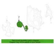 Honda Civic 01-05 OEM cooling radiator engine fan MOTOR ASSEMBLY 38616-PMM-A01 (for: Honda Civic)