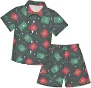 [Caihoyu] Big Boy Short Sleeve Shirt Top+shorts Suits Casual Toddler Boy Outfits Infant Little Boy Gift
