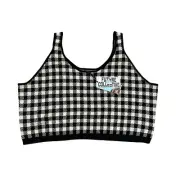 Women's Gingham Check Scoop Neck Sweater Tank Top - Future Collective Black 1X