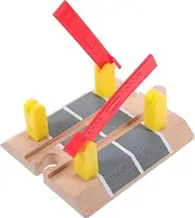 Train Tracks Railing Barrier Wooden Train Track Accessories Plaything for Boys and Girls Educational Toy