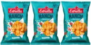 3 ESTRELLA RANCH & Sourcream Flavor Potato Chips Crisps Snacks 250g 8.8oz