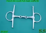 HORSE SIZE 5" mouth Full cheek snaffle bit stainless steel, BT-0097