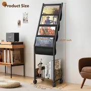 Vinyl Record Storage Holder for 100 Albums with 4-Tier Shelf