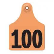 Allflex Global Maxi Numbered Tags 76-100 Orange 1 Count