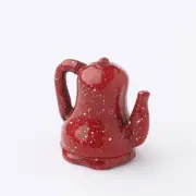 Factory Direct Craft Dollhouse Miniature Red Enamelware Teapot | 3 Pieces