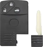 FLJKCT Car Key Shell 2/3/4 Buttons Case Smart Card Remote Key Shell with Insert Blade Uncut,for Mazda 5 6 CX-7 CX-9 RX8 Miata