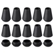 20Pcs Plastic Cord Lock Bell End Stopper Cord End Lock Rope Fastener Black