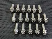 Aprilia RSV4 RF Titanium drilled full disc bolt kit 15-19 Ti rotor mount